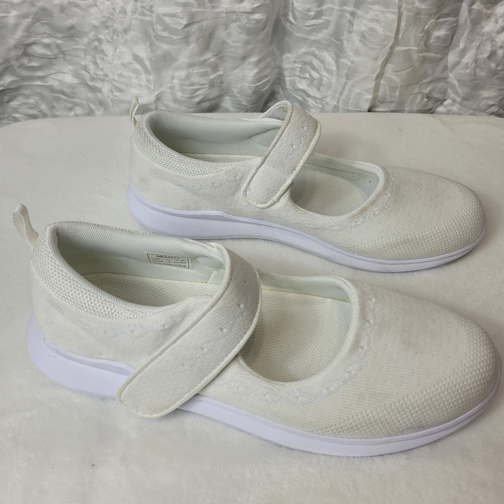 NIB Propét Women's Travel bound Mary Jane Flat Size 12 M (B) Off White - Picture 3 of 11
